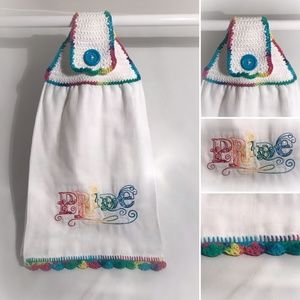 Handmade Crochet Kitchen Tea Towel Home Decoration